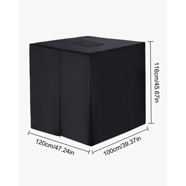 Dæksel til 1000L IBC-tank, 420D vandtankdæksel, anti-UV tankbeskyttelsesdæksel, IBC-tankdæksel med lynlås, 120 x 1