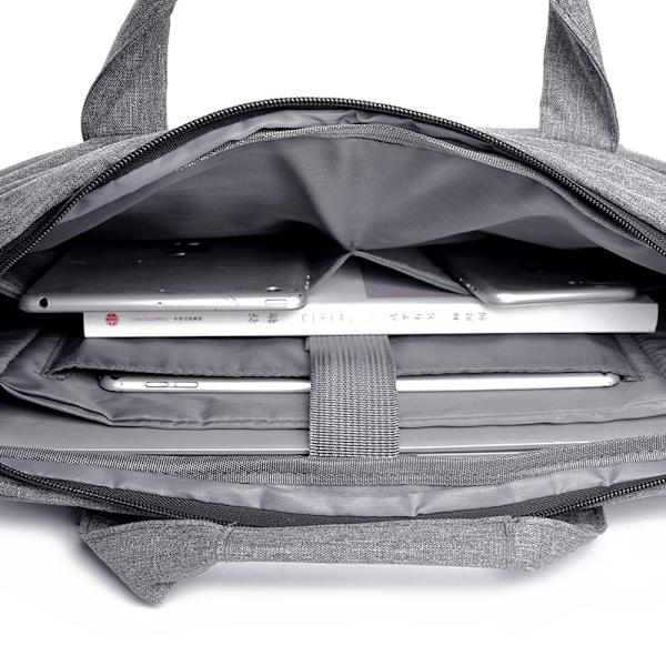 1 stk 15,6 tommers laptopveske, crossbody skuldertaske til nettbrett (grå)