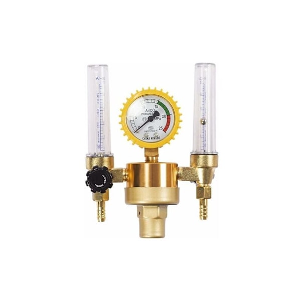 CO2 Tryckreducerare Mig Tig Flödesmätare Kontrollventil Svetsgasregulator Dubbelrör Bubbelräknare Flödesmätare