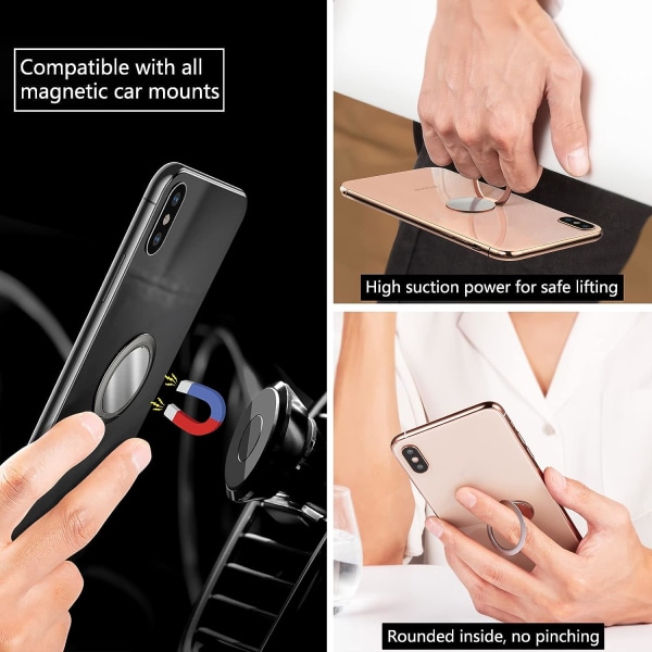 2 deler metall mobiltelefonring, ultratynn 1,8 mm mobiltelefon R