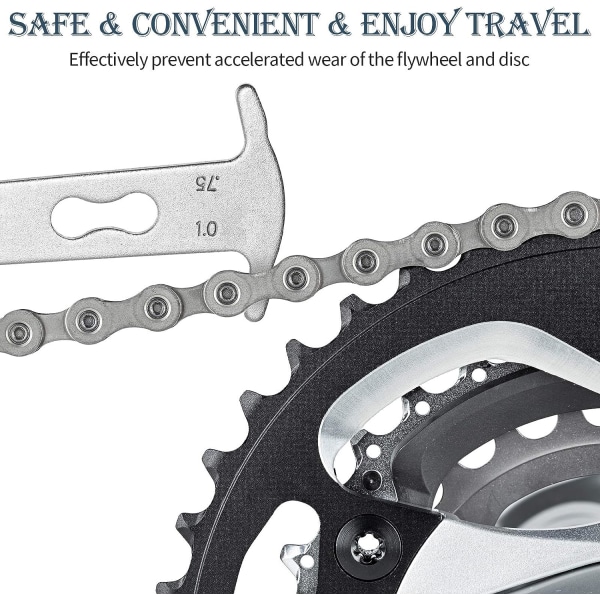 Bike Chain Wear Chain Tester Calipers (Hvit)