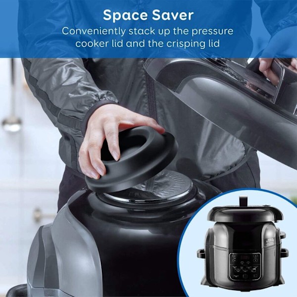 Silikonlockhållare Kompatibel med Ninja Foodi Tryckkokare och Air Fryer 5 Qt, 6.5 Qt och 8 Qt, Svart
