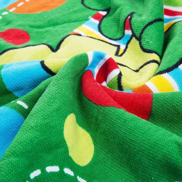 Bomullsbadekåpe for barn, badehåndkle for barn, hetteponcho for gutter og jenter, hettebadekåpe (dinosaur)