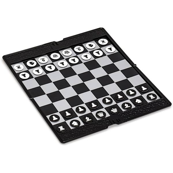 Hopfällbart magnetiskt schackset i fickformat (20 cm) - bärbart och resevänligt