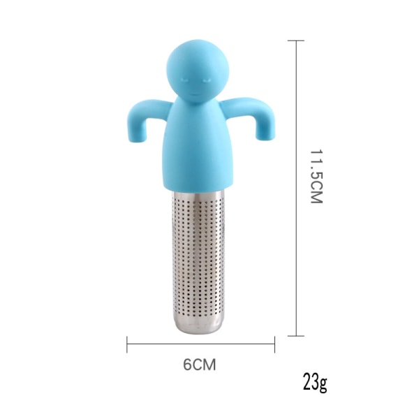 2 stk. rustfrit stål silikone te-infuser, hængende te-filter te-infuser til løs te silikone te-infusere til tekande, kopper og kop(Grøn)