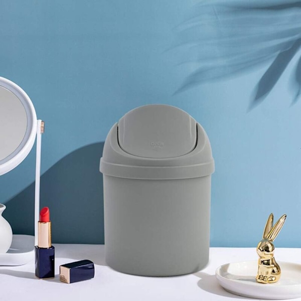 Lutande Ekonomisk Lutande Tipp Tunna Kreativ Mode Låg Liten Skak Skak Mini Soptunna med Plastlock för Badrum