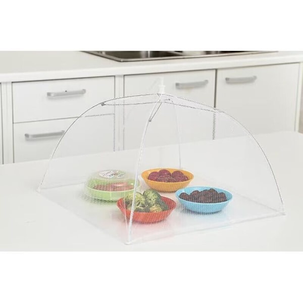 6x myggnett, fruktnett, anti-fluehette, myggnetting, matbeskyttelseshette, 43cm