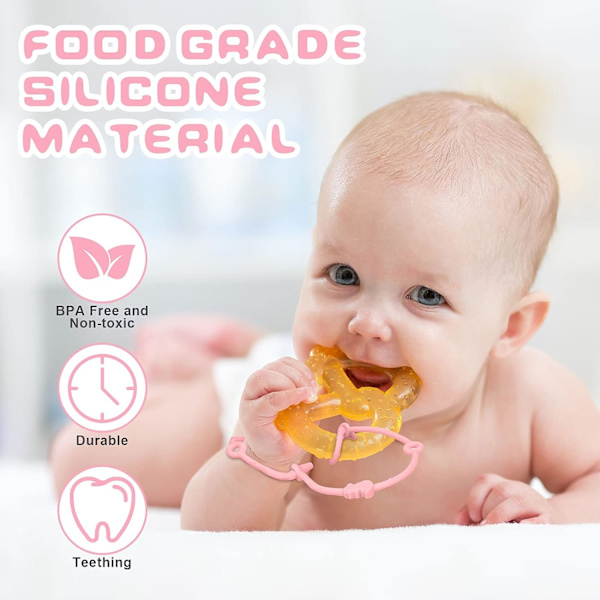 3 st leksakssäkerhetsbälten (blå/gul/rosa), baby leksak droppkedjor, silikon leksaksklämmor, matkvalitet silikon nappklämma halmkopp remmar, justerbar