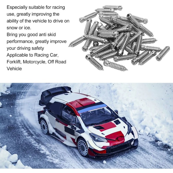 50 liukuestonastan sarja lumirenkaisiin M6 x 6 mm kilpa-autoon, hissiin, moottoripyörään, maastoajoneuvoon