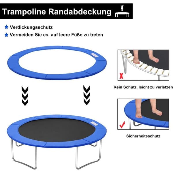 Sikkerhedspude til rund trampolin - 305 cm