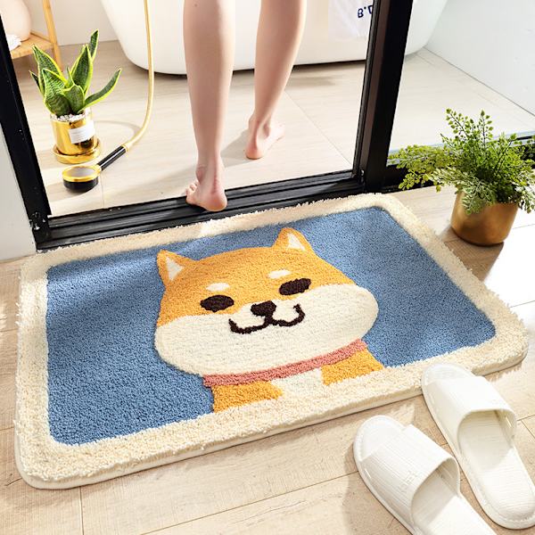 Sarjakuva Akita-koiraparvi Matto Lattiamatto 50*80CM Talo WC Kylpyhuoneen Ovimatto Liukumaton Vettä Imevä Lattiamatto