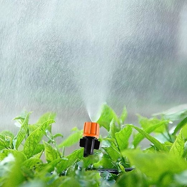100 stk. Mikrospray Justerbar Flow Irrigation Dryppere, Justerbar Dryp Irrigation Fogger Hoveder til Have