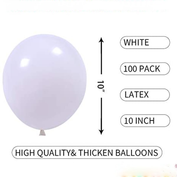 100 stk pastellgul ballong 10 tommer makron lateksballong og P