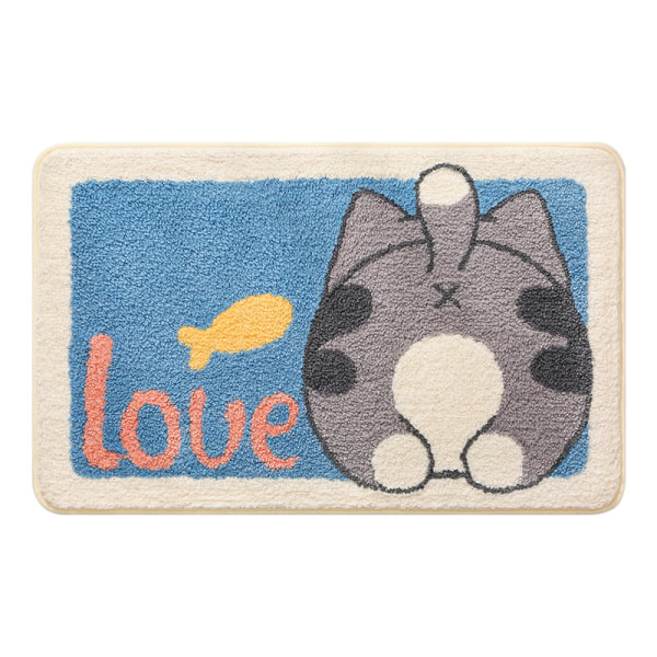 Bath Mat Absorbent Anti-Slip Bathroom Mat Pet Acridine-Cat Cat 40*60cm