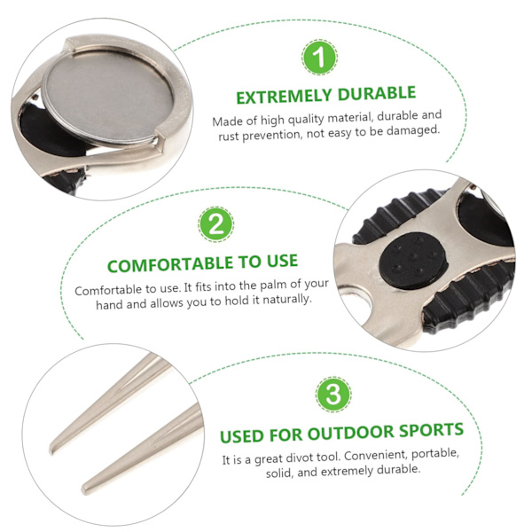 Golf Green Fork 2 kpl Golf-tarvikkeet Golf Turf Green -tarvikkeet Green Repair Tool Pitch Mark Repair Tool Golfs Fork Divot Golfs Alloy