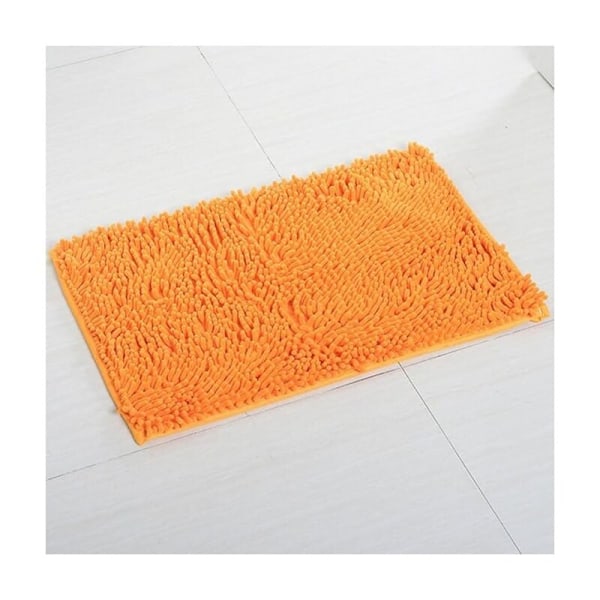 Kylpyhuoneen matot, Superimukykyinen, liukumaton, toukkamainen mukava kylpymatto kylpyhuoneeseen (60x90cm, oranssi)