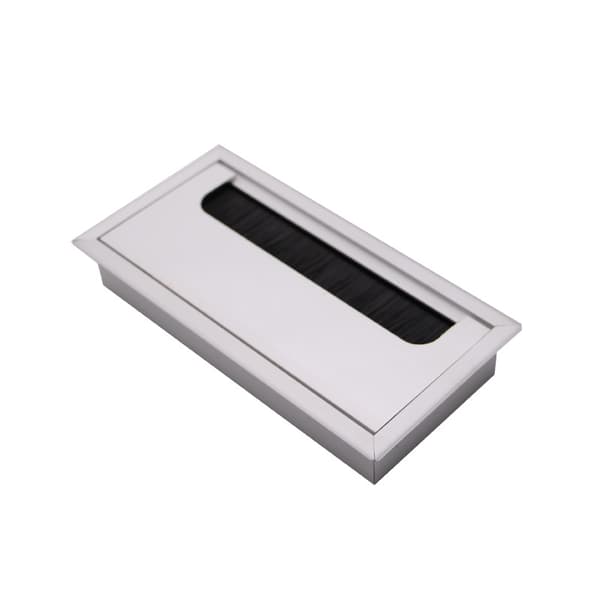 Silver Set med 2 kabelgenomföringar - Aluminium - 160 x 80 mm