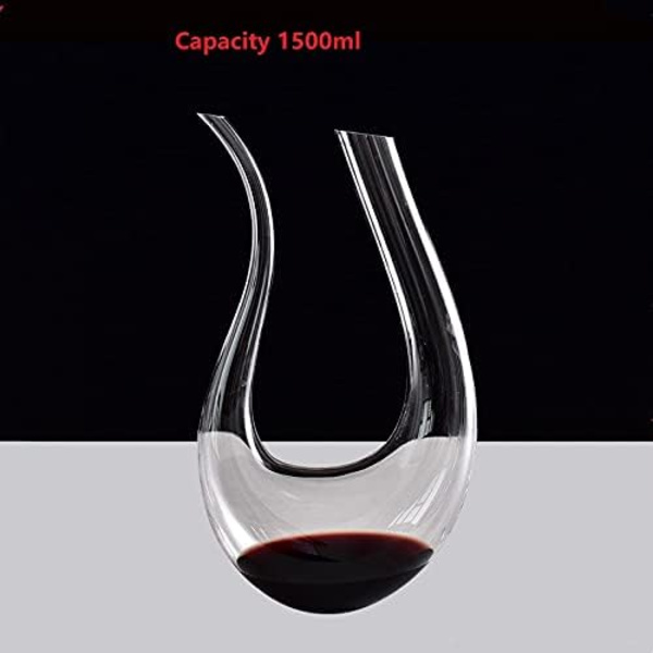 Vinkaraffel, 1,5L U-Formet Klassisk Vinkaraffel, Rødvin Karaffel, Vingaver, Vintilbehør