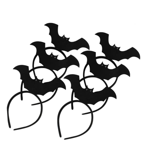Børne hårbånd 6 stk. hårtilbehør sorte hårbånd lysende hårbånd sorte hårbånd hårtilbehør Halloween hårbånd