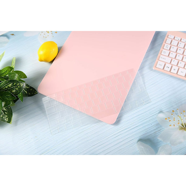 Tastaturdæksel Kompatibel med 2021 2020 Ny M1 MacBook Air 13,3 Tommer A2337 A2179 med Retina-skærm  Touch ID, QWERTY EU-layout, Klar TPU