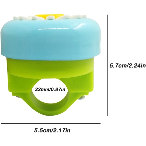 2 stk. sykkelbjeller for barn, sykkeltilbehør for småbarn, blomstersykkelring, alarmhorn, ringeklokke for gutter og jenter