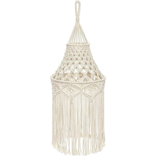 Macrame lampskärm Boho hängande pendellampa lock modern kontor sovrum vardagsrum plantskola sovsal bohemisk heminredning