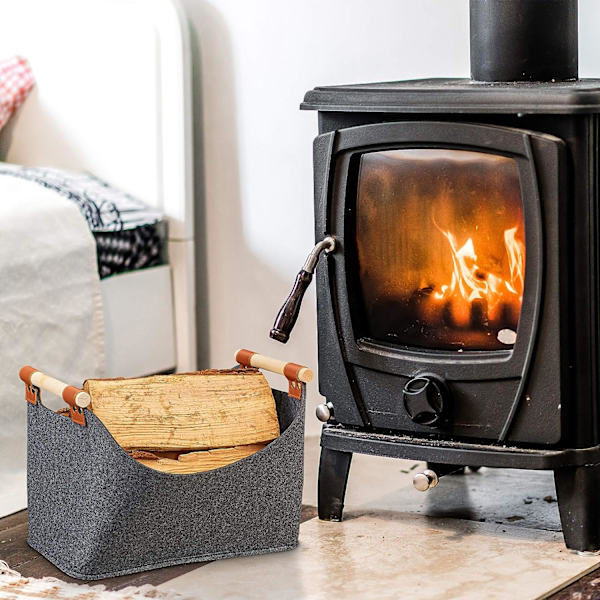 Filthåper, oppbevaringskurv, sammenleggbar, eske med håndtak, mørkegrå 34*22* ​​​​​​22cm