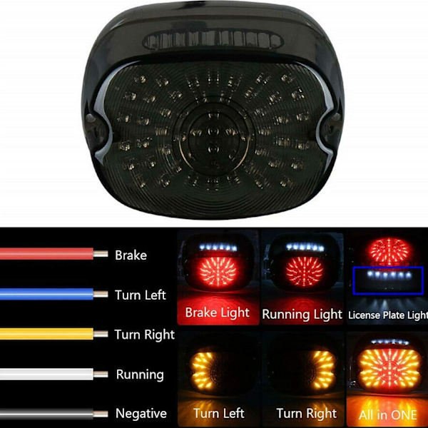 Matala profiili LED-takavalo Harley Dyna Road King Glide Electra Universal LED-jarruvalo