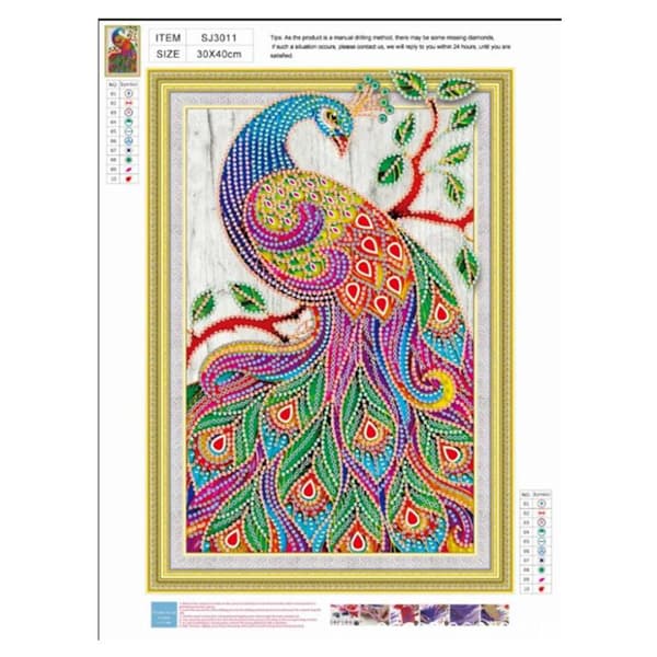 5D Spesialform Diamantmaleri Tallsett Krystall Rhinestone Rund Diamantbilde