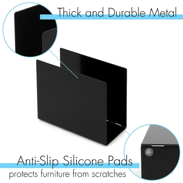 Servietholder i rustfrit stål - Sort metalservietholder til borde - Servietholder til papirservietter - Rustik køkkenservietholder - Køkkenudstyr 12*5*