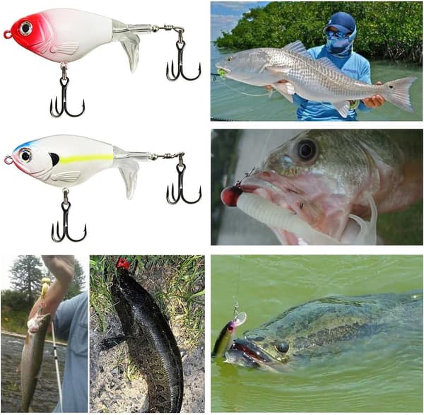2-delad fiskedrag, havsabborrefiskedrag, bionisk långsam sjunkande