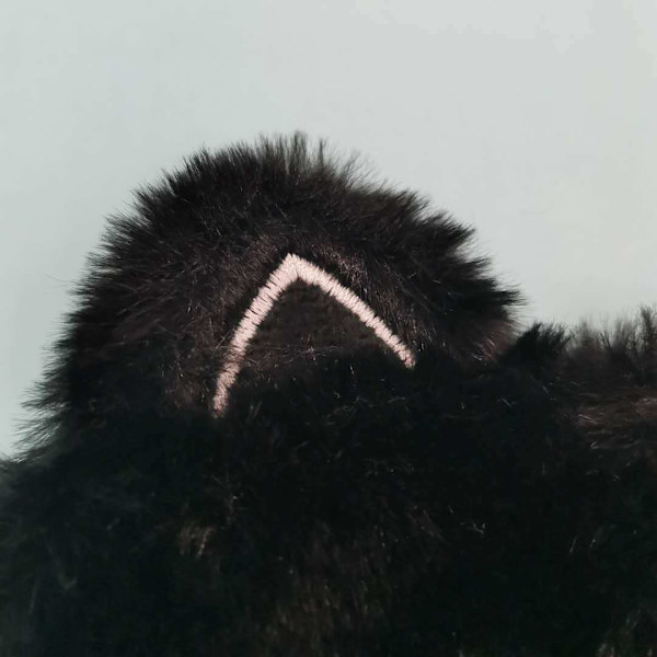 Söt sovmask, svart katt mjuk plysch fluffig sovmask rolig tecknad kattunge ögonbindel romantisk ögonmask ögonmask (svart, katt)