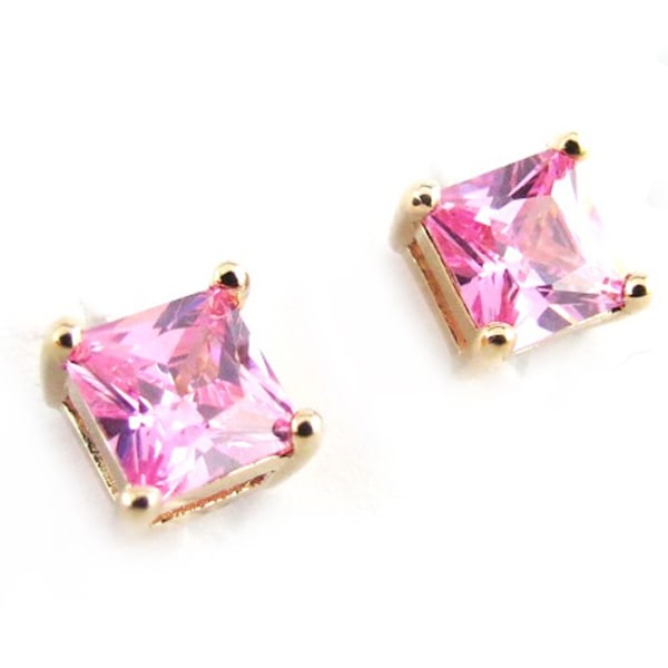 Les Trésors De Lily [N1710] - Ørepynt i rosa gullbelagt 'Essentiel' - 6 mm