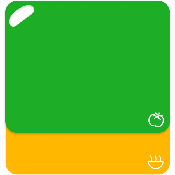 Keltainen + Vihreä - 2 Värikoodattua Muoviset Leikkuulautoja - Sekalaiset Taittuvat Muoviset Leikkuulautoja