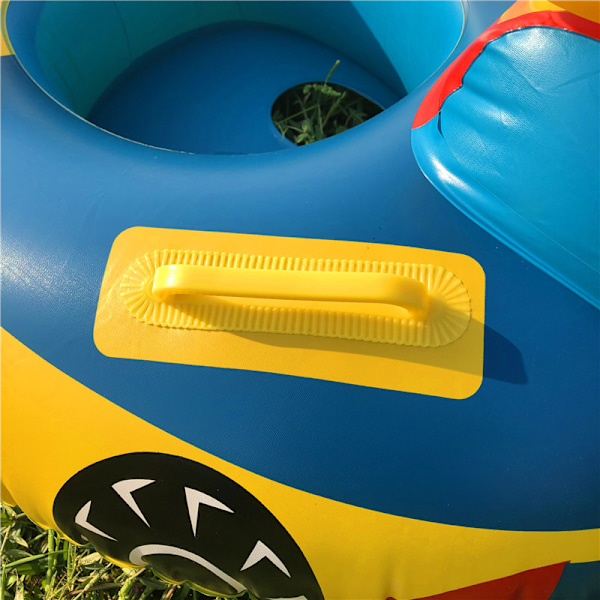 Enhörning Pontongbåt Baby Car Simring, Pool Säte med Solskydd, Flytande Simring Baby Pool Boj, Uppblåsbar Simring för Barn 12-3