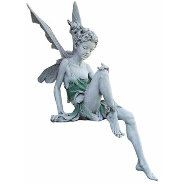 Siddende fe-statue, harpikshaveornament håndværk landskabspleje gård dekoration perfekt ferie/fødselsdag gave（）