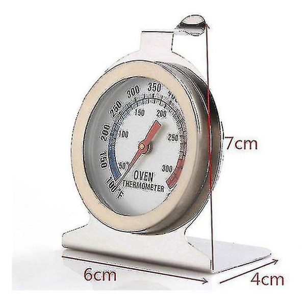Hemköks Termometer för Ugn i Rostfritt Stål med Vred (1 st, Silver)