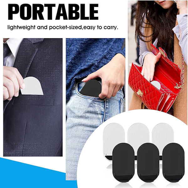 6 stk. Foldbar mobiltelefonholder, justerbar mobiltelefonholder, universel til alle mobiltelefoner og tablets