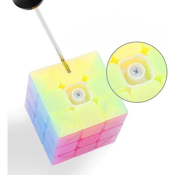 Magic Cube 3x3, Colorful Speed ​​​​Cube 3x3 Speed ​​​​Cube (gelé)