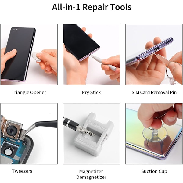 Precisionsskruvmejselset, skruvmejselset professionella reparationsverktyg 115 i 1 set Multifunktionell magnetisk skruvmejsel för Iphone Laptop Mac Watch To