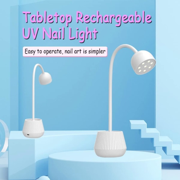 UV LED neglelampe, sort lys 24 W 365nm 405nm USB svanehalslampe 360° roterbar LED UV limhærdningslampe til UV gel manicure og UV hærdning