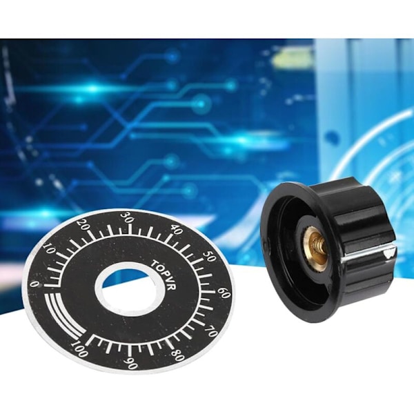 5 stk. Potentiometerknap 6mm / 27mm potentiometerknapper drejelig lydstyrkekontrolhætte med MF-A03 digital urskive