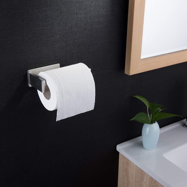 Selvklæbende toiletrulleholder - badeværelse rustfrit stål toiletrulleholder uden boring