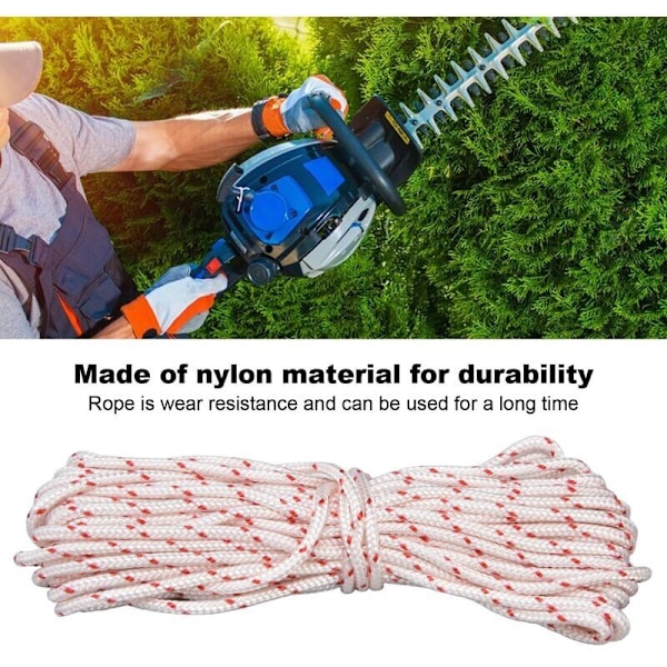 Jeffergarden Nylon Käynnistysnaru, 10M Kannettava Kestävä Ammattimainen Käynnistysnaru STIHL 3.5mm