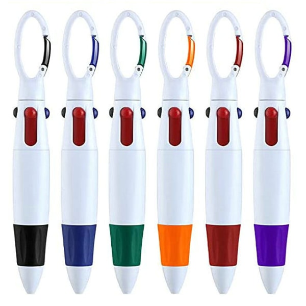 6 delar skyttelpennor, 4 i 1 flerfärgade indragbara pennor Kulpoi