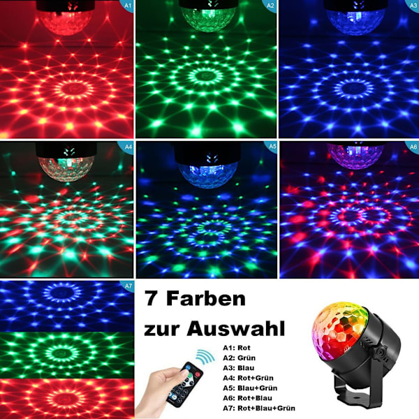LED festlys discokule lys effekt musikkstyring