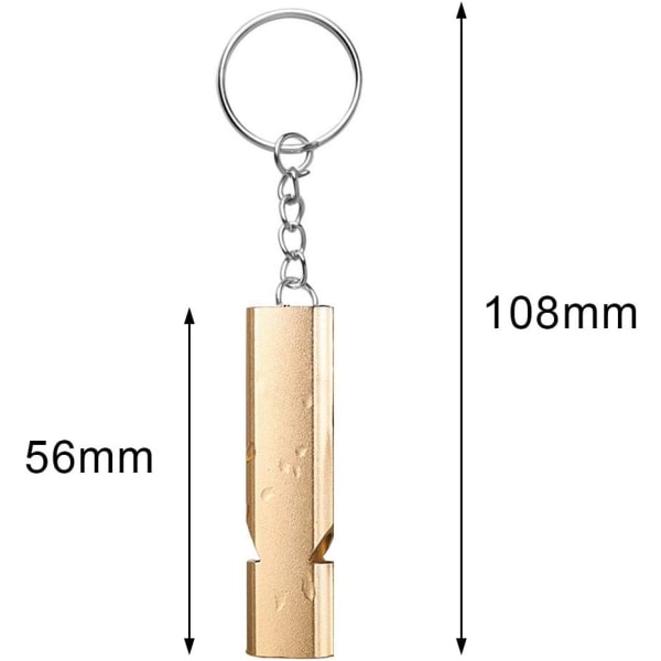 4 st överlevnadspipan, dubbelrör aluminium nödvisselpipa, nödsignaleringspipan för camping livräddare exploration