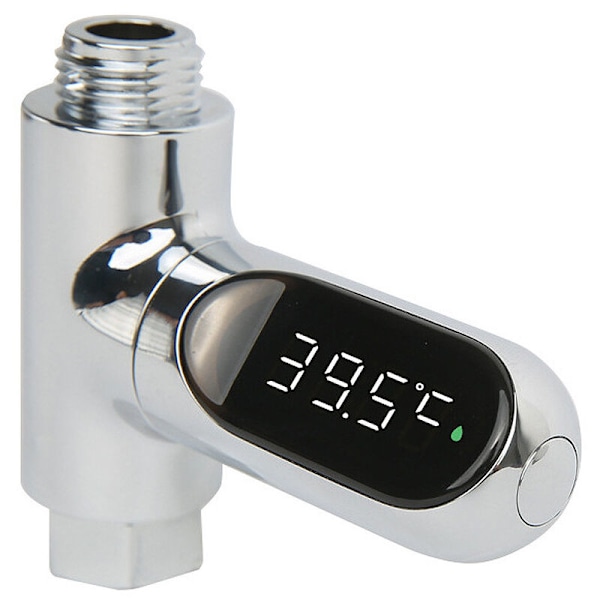 LED brusebadstermometer, Phe digitalt termometer 0-100 ° C, med 360 ° roterende termometer, LED vandmåler, brusevandstermometer til ældre barn