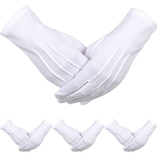 4 par vuxna uniforma handskar spandex handskar herr kostym handskar polis formell smoking vakt parad kostym