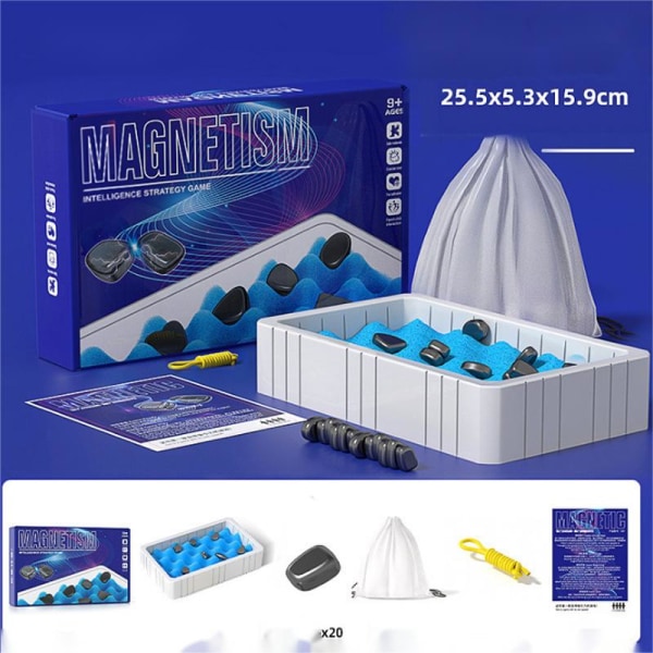 Magnetisk sjakkspill Morsomt magnetisk brettspill Pedagogisk strategispill Julegave til barn